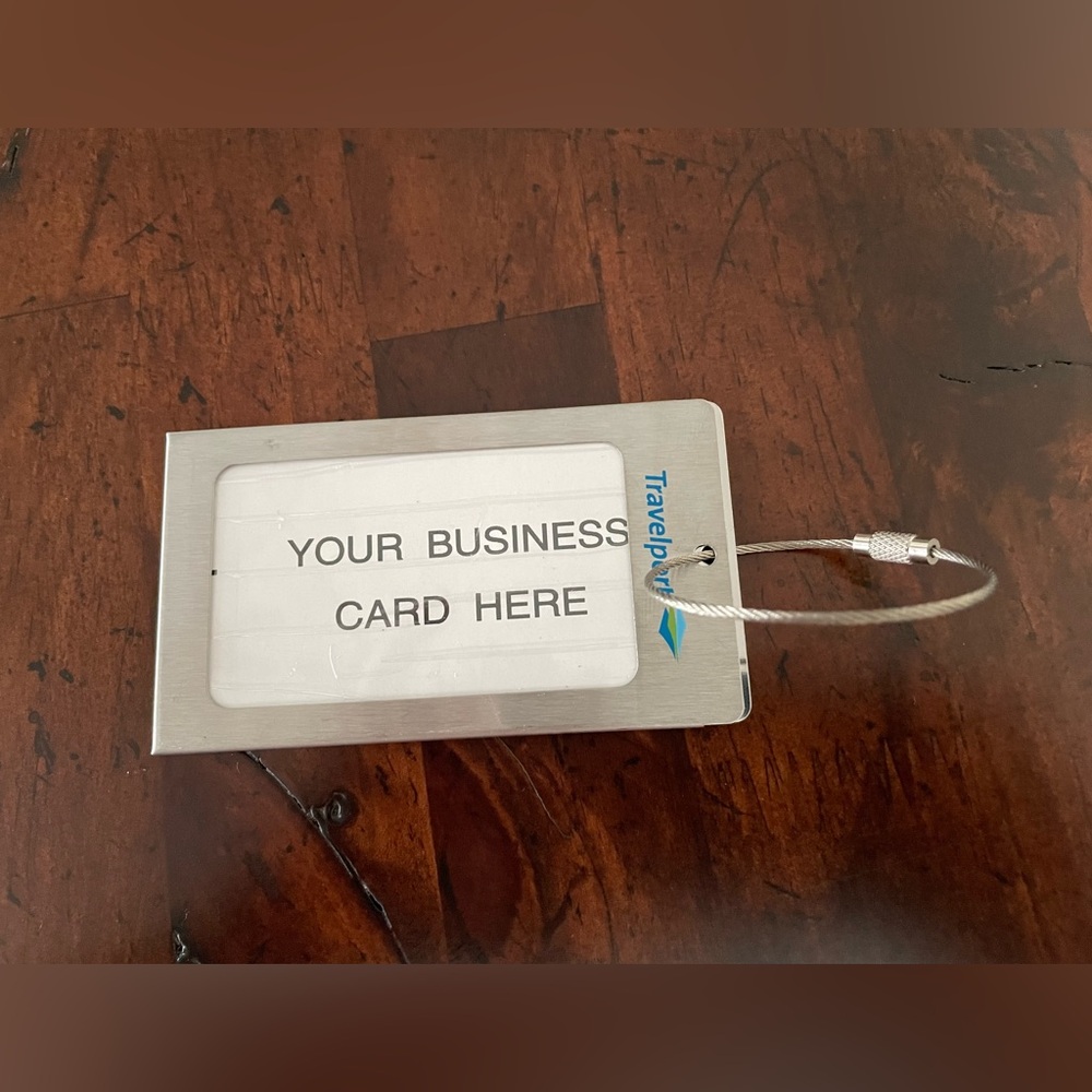 Metal Luggage Tag/Business Card Holder